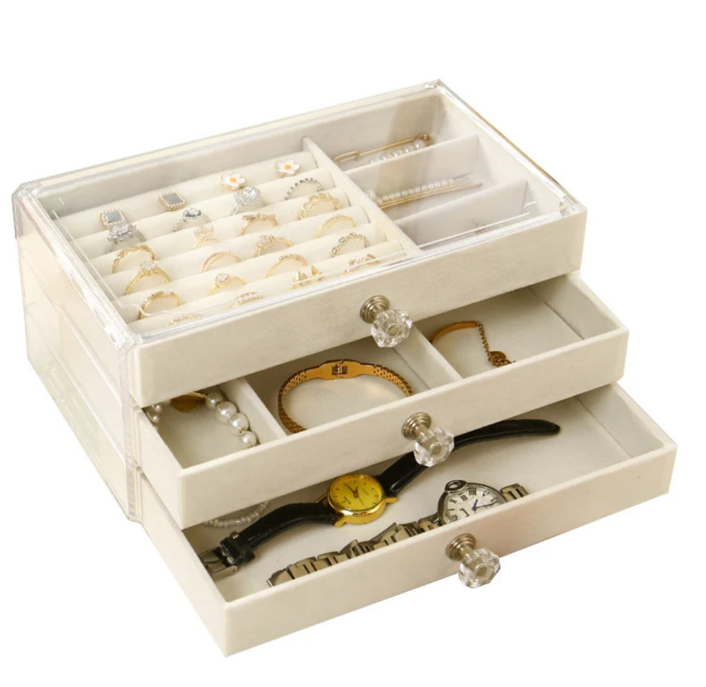 Acrylic Velvet Jewelry Box