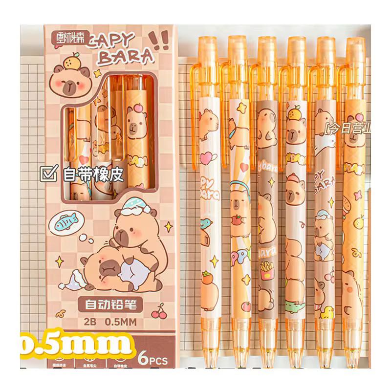 Capybara mechanical pencil 6pcs.