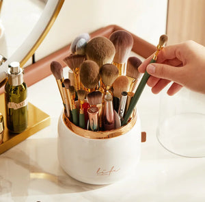 Rotating makeup organizer