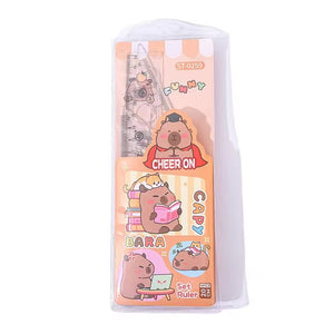 Plastic capybara ruler set