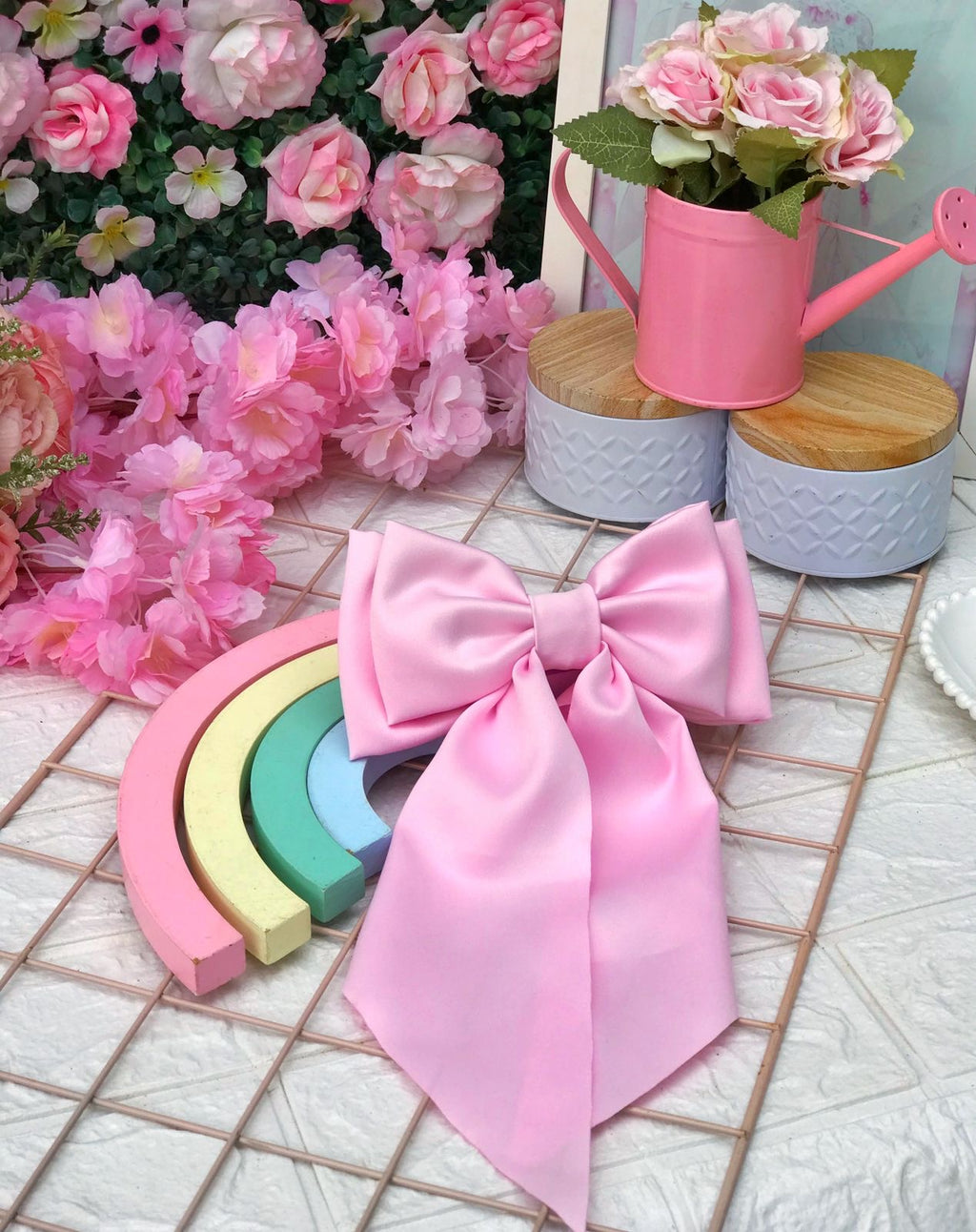 Light Pink bow - XL