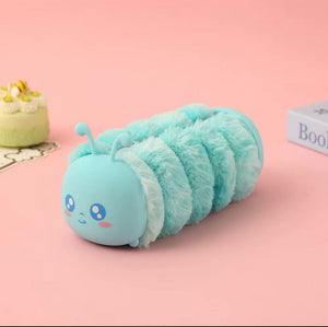 Plush caterpillar pencil case