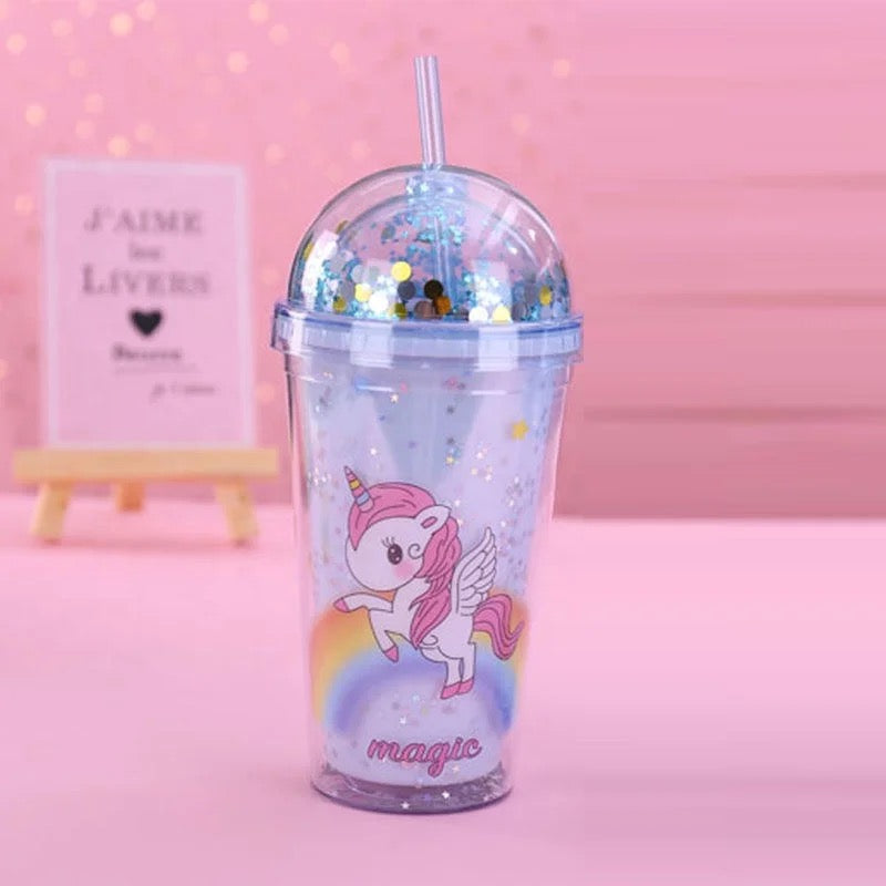 Blue unicorn Water Bottle